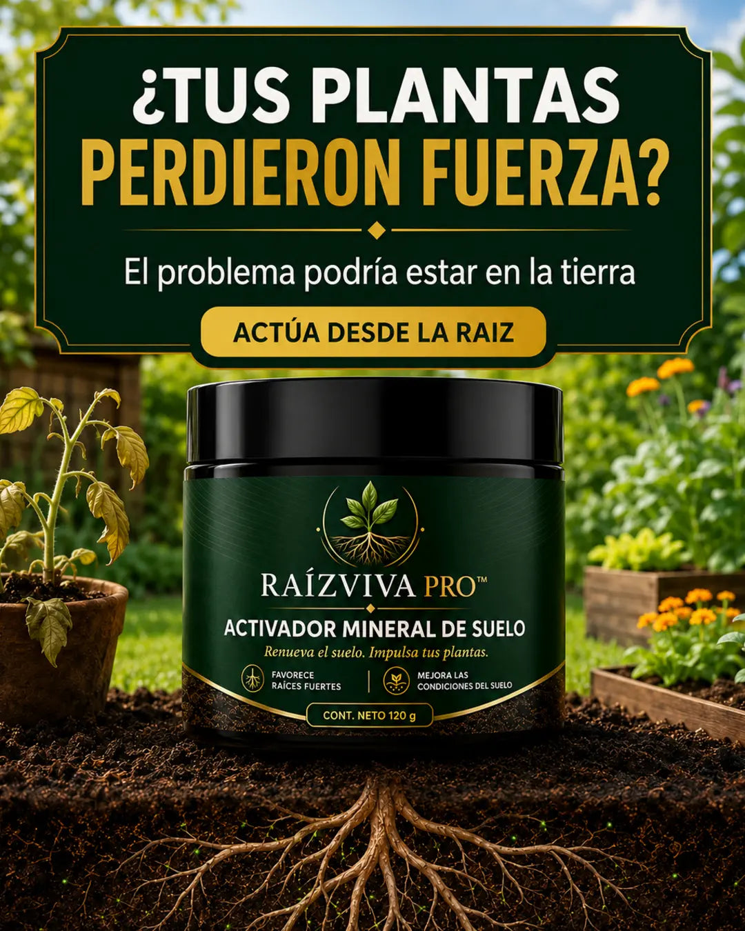 RaízViva Pro: Devuélvele la vida a tus plantas desde la raíz