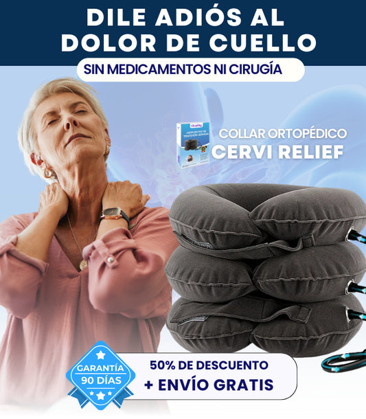Cervi Relief® | Cojín Inflable Ortopédico de Tracción Cervical para Dolor y Tensión