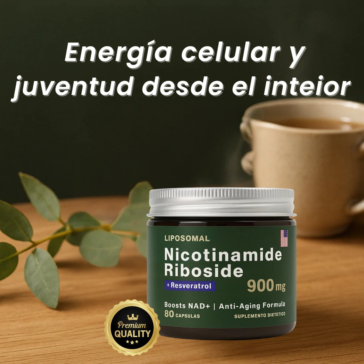 Nicotinamida Riboside NAD + Resveratrol | ¡Tu mejor Aliado contra el envejecimiento!