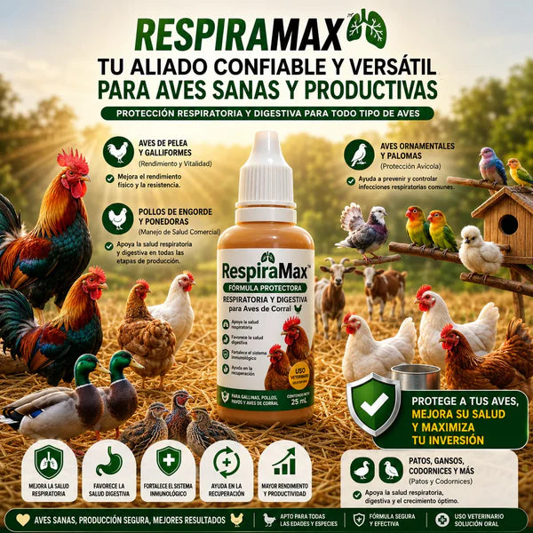🐔 RespiraMax™: Aves Más Sanas y Fuertes