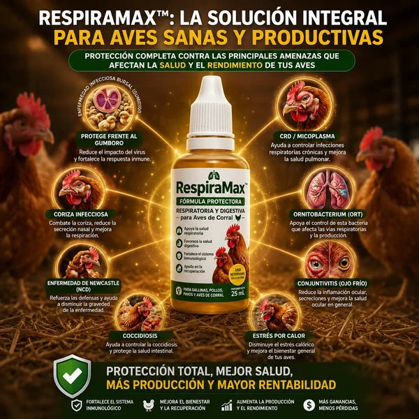 🐔 RespiraMax™: Aves Más Sanas y Fuertes