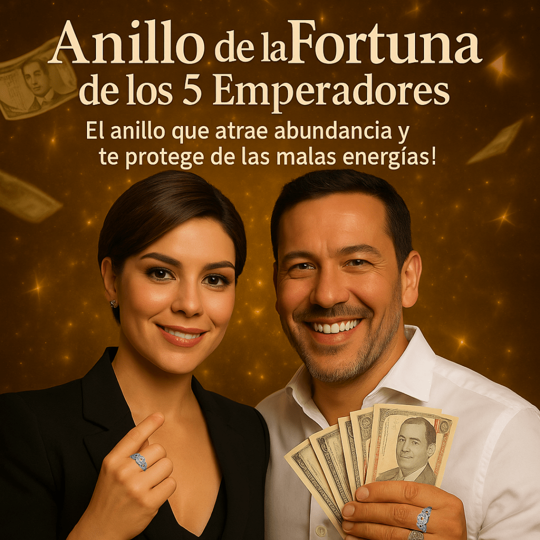 ANILLO DE LA FORTUNA DE LOS 5 EMPERADORES (Ajustable) - Brillamas Guatemala