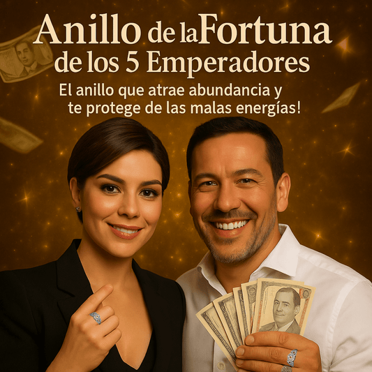 ANILLO DE LA FORTUNA DE LOS 5 EMPERADORES (Ajustable) - Brillamas Guatemala
