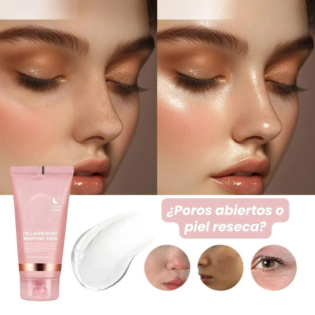 Hoygi® Mascarilla Nocturna de Hidro Colágeno – Renueva tu piel, revive tu brillo