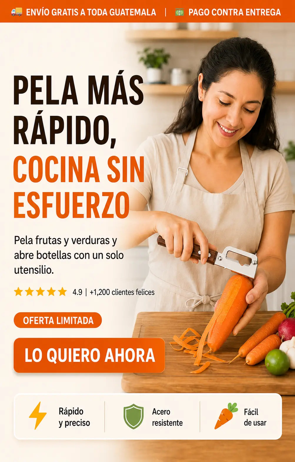 Pelador de Verduras Premium-Exito en Ventas Guatemala