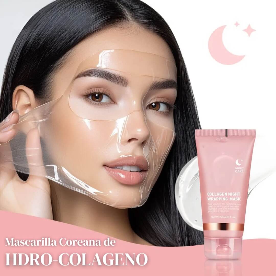 Hoygi® Mascarilla Nocturna de Hidro Colágeno – Renueva tu piel, revive tu brillo