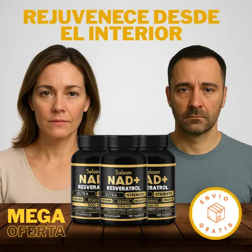 NAD + Resveratrol - Cápsulas de Reparación Celular Antienvejecimiento y Energía Extra