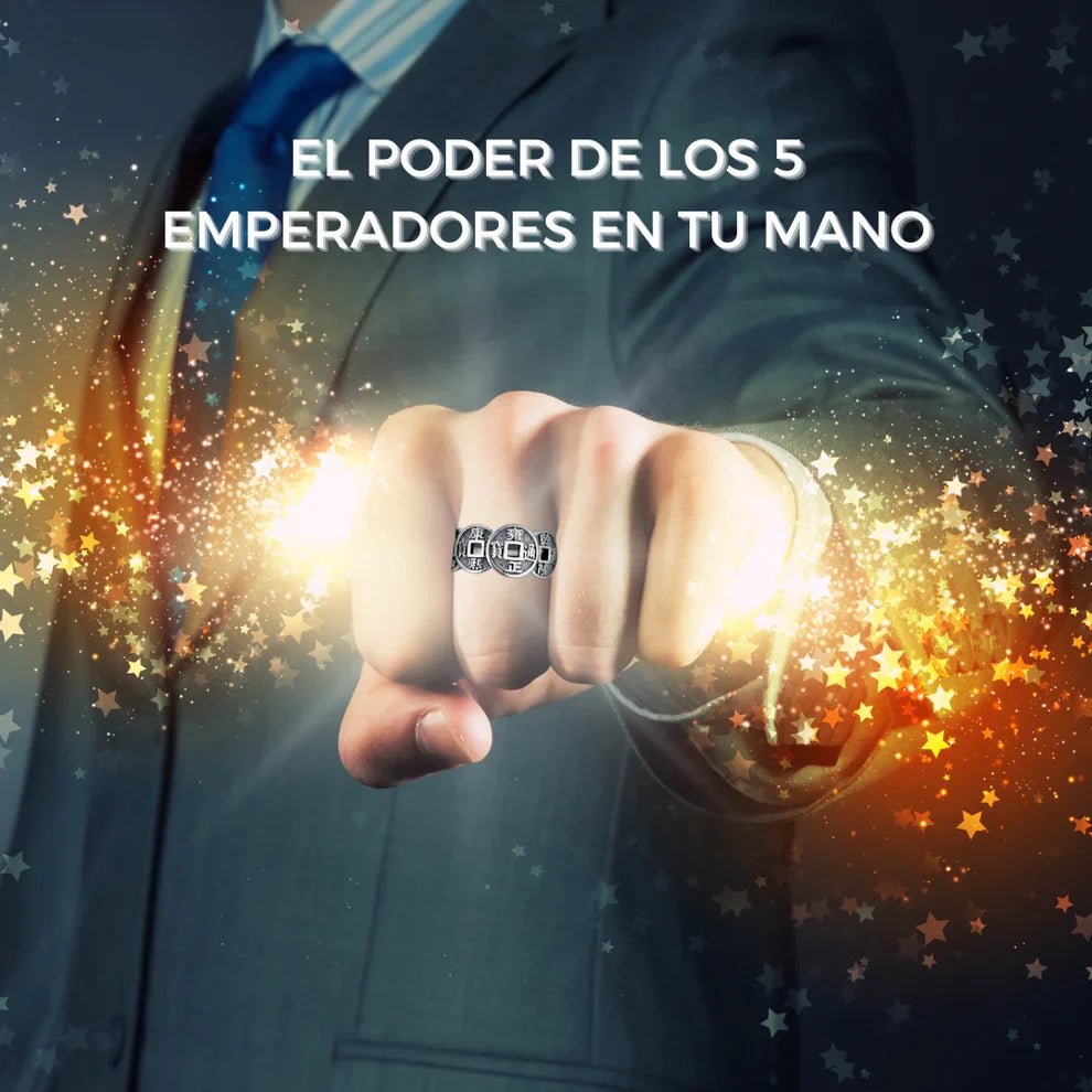 ANILLO DE LA FORTUNA DE LOS 5 EMPERADORES (Ajustable) - Brillamas Guatemala