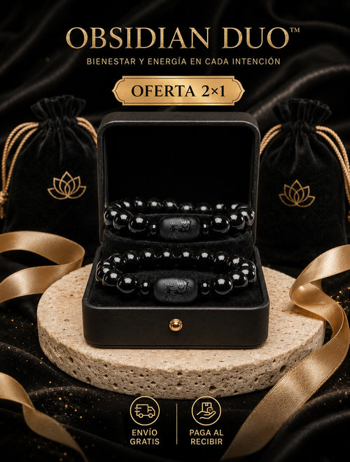 🖤 Obsidian Duo™ | Energía y Estilo en tu Muñeca